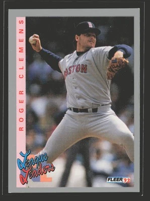 1993 Fleer #348 Roger Clemens Boston Red Sox - Image 1 of 2