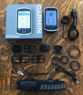 Garmin Edge 1030 GPS Cycle Computer  Sensor Bundle—Black—Great Condition! - Image 1 of 4