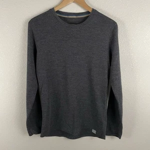 Meriwool Para Hombres Talla Pequeña Gris Merino Manga Larga Capa Base Ajuste Ajustado - Imagen 1 de 3