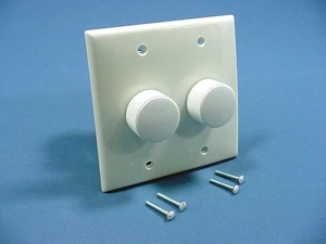 Leviton 40864-DW Bianco Strauss Off-White Doppio Controllo Volume Audio Rotante 216W - Foto 1 di 5