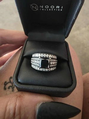 Beautiful Black Diamond Wedding Set 18k White Gold - Image 1 of 4