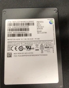 Samsung PM1633A 3.84TB SSD 2.5" SAS 12Gb/s MZ-1LS3T8N MZ1LS3T8HMLH-00007 - Picture 1 of 3