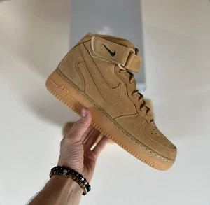 Size 10 - Nike Air Force 1 '07 PRM QS Mid Flax - Picture 1 of 6