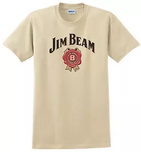 Jim Beam T-shirt. Ash,Khaki,White,Yellow. S - 3-XL. 100% Cotton. Free Ship USA - Picture 1 of 5