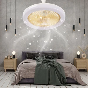 Modern LED Ceiling Fan with Light E27 Adjustable Bedroom Living Room Fan Lamp US - Picture 1 of 15
