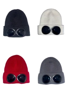 Beanie with Glasses Unisex Warm Winter Hat Ski Stretch Trending - Picture 1 of 10