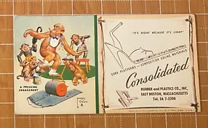 LAWSON WOOD INK BLOTTER~A PRESSING ENGAGEMENT~CONSOLIDATED RUBBER & PLASTICS CO - Picture 1 of 3