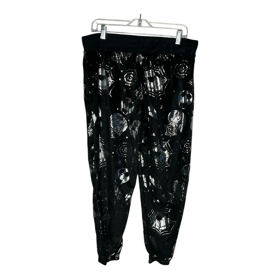 Pesadilla antes de Navidad Pantalones Disney Mujer Grande Salón Jogger Terciopelo Foto 1 de 4