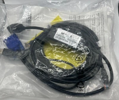 DELL 0K5GRD PACKAGE,09CKJ5 USB KVM SWITCH,00R717 ETHERNET CABLES - Image 1 of 2
