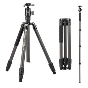 Fotopro Camera Carbon Fiber Travel Tripod Set Monopod w ballhead for Sony Nikon - Picture 1 of 15