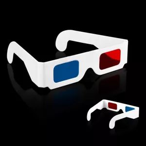 1/5/10 Stück Universal Anaglyphen Karton Papier Rot Blau Cyan 3D-Brille für NEU- - Bild 1 von 13