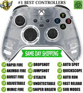 Clear Silent Modz Rapid Fire Wireless Modded Controller for Xbox One Series X S - Picture 1 of 1