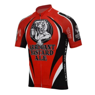 Retro Para Hombres Arrogante Bastardo Cerveza Ciclismo Jersey Bicicleta Camiseta Ciclismo Camisa Top Foto 1 de 4