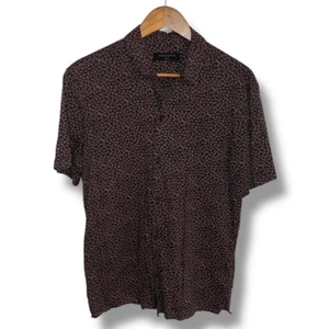 AllSaints Akaw Floral Camp Collar Short Sleeve Button Up Shirt Size S - Picture 1 of 7
