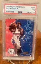 ALLEN IVERSON 1996-97 Skybox Premium #216 RC Rookie PSA 7 💥 PHILADELPHIA 76ERS