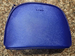 NUEVO Bolso de Viaje La Mer Maquillaje Cremallera en Azul Metálico, ENVÍO GRATUITO - Imagen 1 de 9