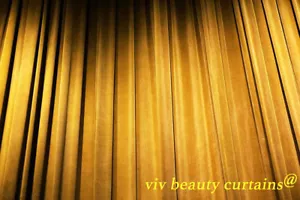 Extra Long Camel Velvet Curtain HALL/THEATER/STAG Studio Drape Panel Customized - Picture 1 of 15