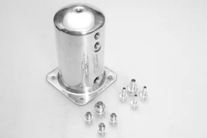 1.6L 54oz Alloy Dome Car Fuel Surge Tank Swirl Pot AN6/8 IN AN8 Out Barb adaptor - Picture 1 of 8