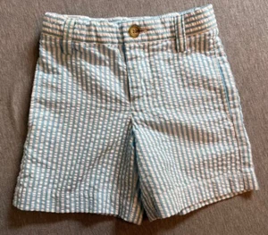 Kelly's Kids Boys Shorts Blue Striped Back Pockets Belt Loops Pockets Size 2 - Picture 1 of 7