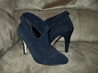 Forever 21 Talla 10 Negro Vaca Gamuza Cuero 4.5" Botines Botines_10 M Ret$49 Foto 1 de 4