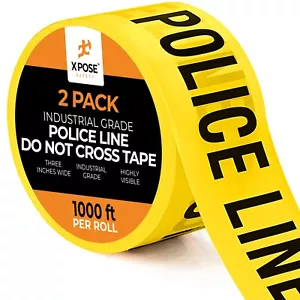 Police Line Do Not Enter Tape Roll - 1000 Ft x 3 Inch Wide Each - Picture 1 of 19