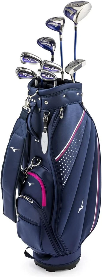 MIZUNO Golf Ladies 8pcs Club Set Efil-8 Carbon Shaft Flex: L w/Caddy Bag - Image 1 of 4
