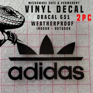 2025 Adidas Half Trefoil Decal 🖤 Weatherproof & Microwave Safe (2PC) - Picture 1 of 1