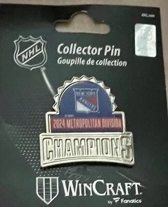 PIN NY RANGERS 2024 METROPOLITAN DIVISION CHAMPIONS NHL STANLEY CUP PLAYOFFS MSG - Foto 1 di 2