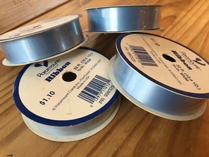 LOT OF 4 VINTAGE LIGHT BLUE RIBBON ROLLS BY PARAMOUT 32 FEET 3/4" WIDE USA MADE - Picture 1 of 5