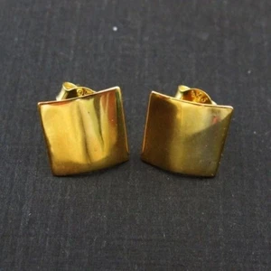 Vergoldete Sterling Silber Ohrringe Fundstücke, glatter quadratischer Ohrdraht - 10 mm - 1 Paar - Bild 1 von 5