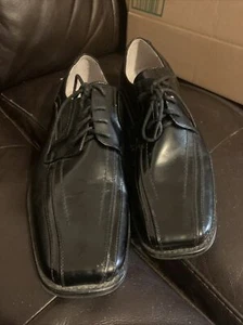 Stacy Adams Men's Bicycle Toe Leather Shoes Size 9 Black 24161-01 FAST SHIP. - Picture 1 of 12