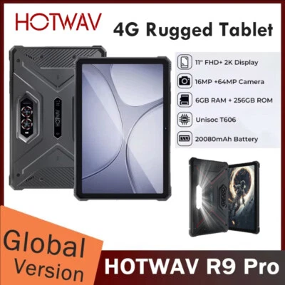 Global Version 11'' HOTWAV R9 Pro 4G Rugged Tablet 20080mAh Camping Light 64MP - Image 1 of 4