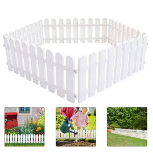 5Pcs Weiß Kunststoff Schiene Zaun Kleine Grenze Zaun Rasen Lattenzaun Baum Zäune - Bild 1 von 12