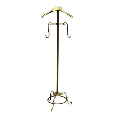 Perchero valet vintage Art Deco de latón para caballero de Glo-Mar Artworks Foto 1 de 4