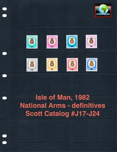 1/2 off $4.00 Scott Value - 1982 ISLE OF MAN GB UK Arms defin due CV MNH NH UMM - Picture 1 of 4