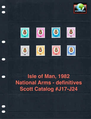 Valor Scott de $4,00 - 1982 ISLA DE MAN GB UK Armas definitivas, cuotas CV MNH NH UMM Foto 1 de 4