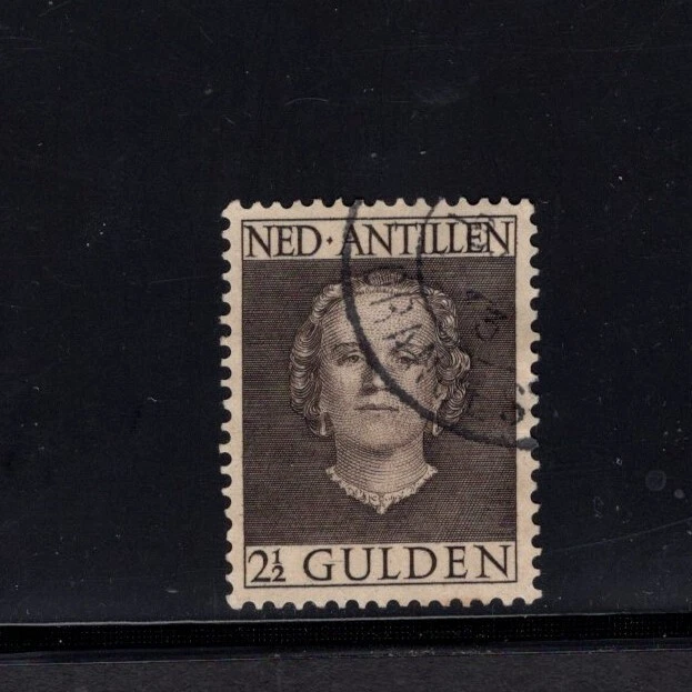 Netherlands Antilles 1950 2 1/2g  Queen Juliana VFU-A Sc 227 - Image 1 of 1