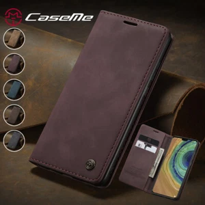Magnetic Wallet Case Leather Flip Cover for Huawei P Smart/Mate 30/Mate 60 Pro - Picture 1 of 24