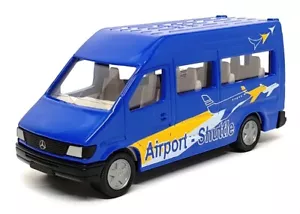 Siku 1/55 Scale 1930 - Mercedes Benz Sprinter Bus Airport Shuttle - Blue - Picture 1 of 5