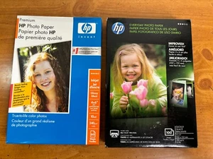 2 Boxes HP Photo Paper 4"X 6" -- 60 Sheets Premium & 100 Sheets Everyday Paper - Picture 1 of 6