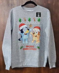 Bluey & Bingo Unisex Youth Size XL Christmas Crewneck Sweatshirt New w/Tags - Picture 1 of 6