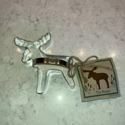 Ann Clark 6” Moose Cookie Cutter With Handle & Recipe Moose Cookies *NEW* - image 1 of 4