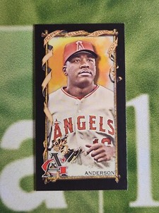 2023 Allen & Ginter BLACK BORDER Mini Garrett Anderson SP Los Angeles Angels 301
