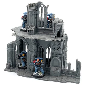 Grimdark Gothic Ruin 28mm Mesa Juego de Guerra Edificio Naufragio Terreno Paisaje - Imagen 1 de 6