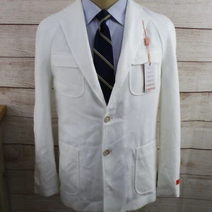 New 42S Tallia Vanguard Slim Fit Stretch White Dual Vent Sport Coat Blazer J25 - Picture 1 of 7