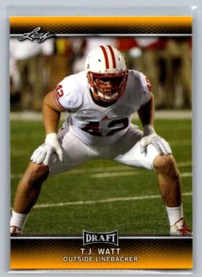 2017 Leaf Draft Gold TJ Watt #62 Rookie RC STEELERS - Image 1 of 2