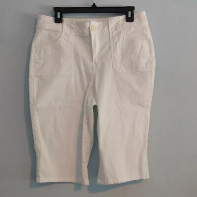 Pantalones cortos largos blancos Charter Cub para mujer talla 8 entrepierna 14" Foto 1 de 4