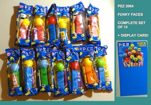 Pez Funky Faces Original Set de 13 Como Nuevo en Bolsas y Caja de Exhibición Cabezal Retirado Difícil de Encontrar - Imagen 1 de 11