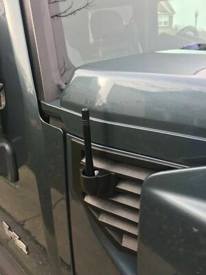 4 inch " Short Black Aluminum Antenna Mast AM/FM for HUMMER H2 H 2 2003-2009 New - Image 1 of 4