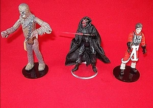 STAR WARS,SET*3 ACTION FIGURE STANDS FOR NEW AND VINTAGE STAR WARS LOOSE FIGURES - Picture 1 of 11
